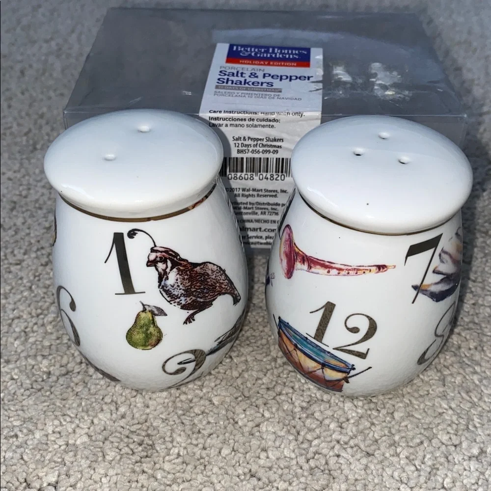 Better Homes & Gardens‎ 12 Days of Christmas Salt & Pepper Shakers Set of 2